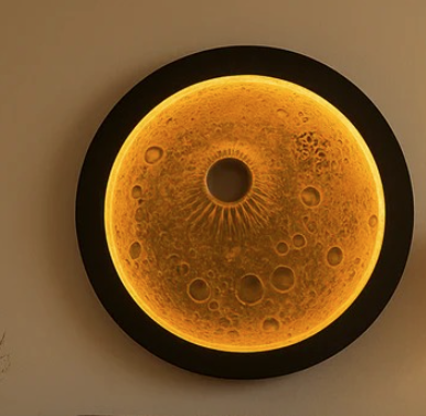 Modern LED Moon Wall Light Decor With Remote Light changing options(Dimensions 18*18 Inch)