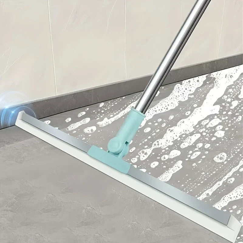 All-Purpose Scraping Wiper Handle Household Cleaning Tool for Floor Bathroom Kitchen Shower Tile Pet Hair