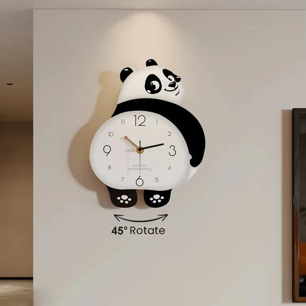 Panda Wall Clock Living Room Atmosphere Simple Modern Living Room Watch New Clock Dining Room
