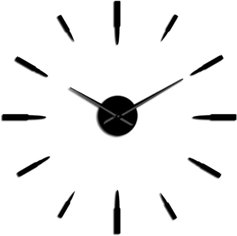 Home Gallery 3D Wall Clock Without Numbers 28x28 inches