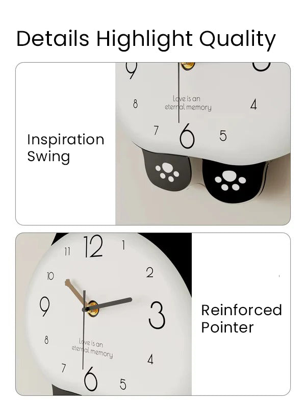 Panda Wall Clock Living Room Atmosphere Simple Modern Living Room Watch New Clock Dining Room
