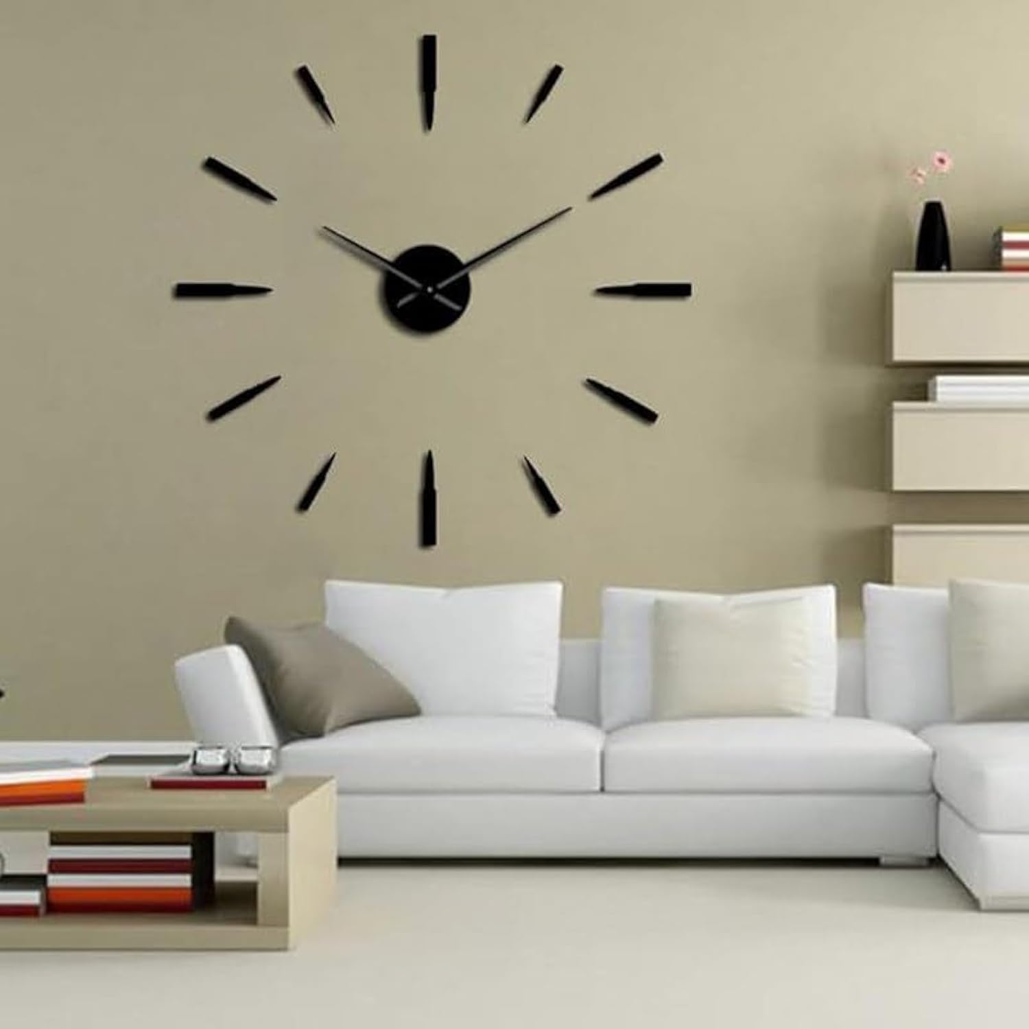 Home Gallery 3D Wall Clock Without Numbers 28x28 inches