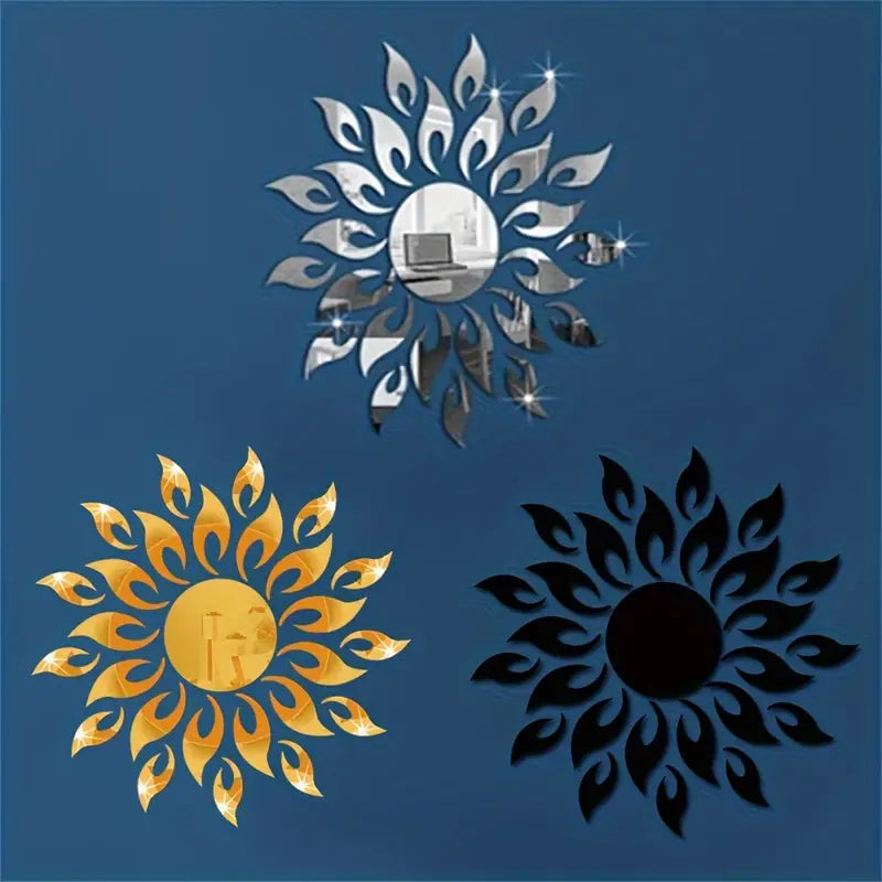 Acrylic Mirror Sticker Holiday Home Decoration Self-adhesive Wall Sticker Wall Mirror Tile Bedroom Installation DIY Self-adhesive Double Layer Thickened Decoration Creative Home