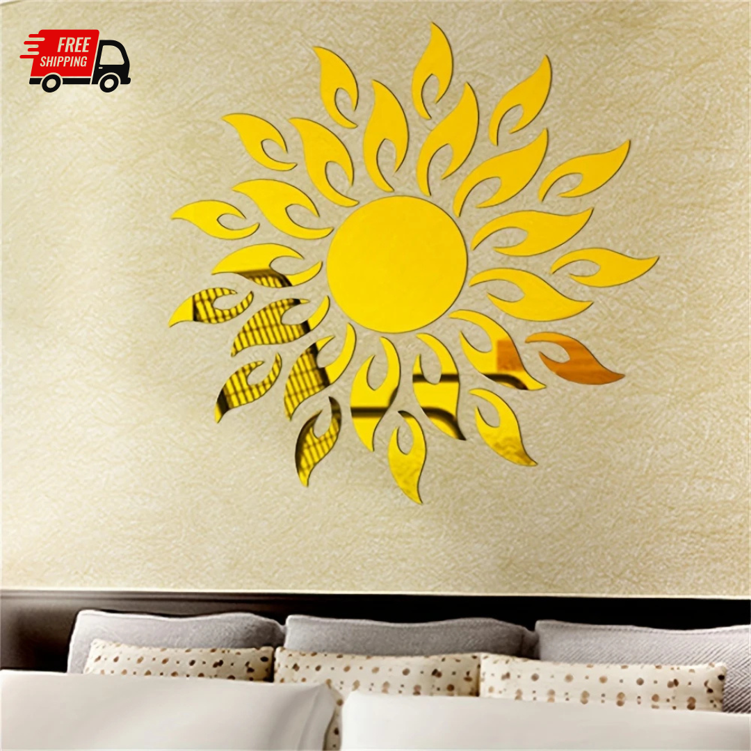Acrylic Mirror Sticker Holiday Home Decoration Self-adhesive Wall Sticker Wall Mirror Tile Bedroom Installation DIY Self-adhesive Double Layer Thickened Decoration Creative Home