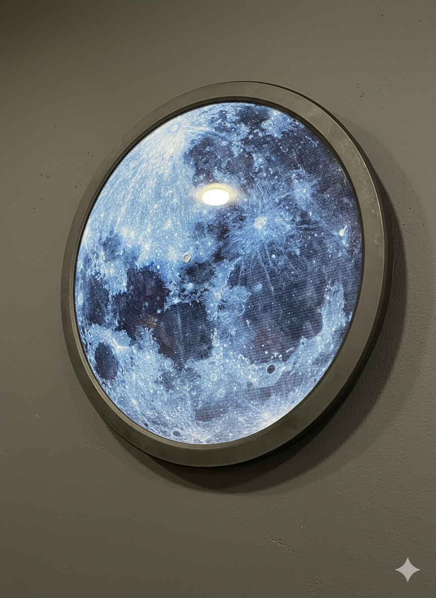 Modern LED Moon Wall  Light Decor (Dimensions 18*18 Inch)