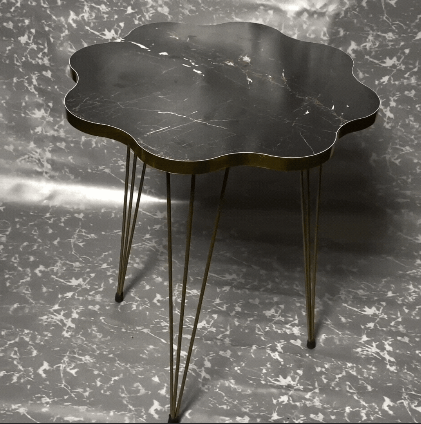flower white/Black Side table / Coffee Table - Alifdukan