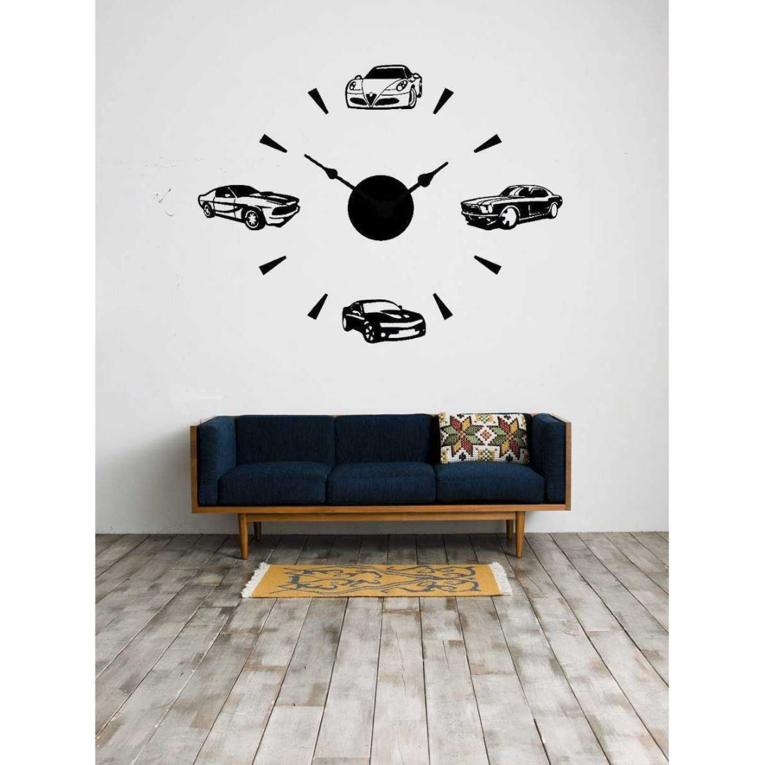 BB Bargain Bazzar Wall Clock 3D 24 inch Wooden Watch DIY Design Decoration Quartz Numeric For Home Decor Living Room And Offices And For Gifts
