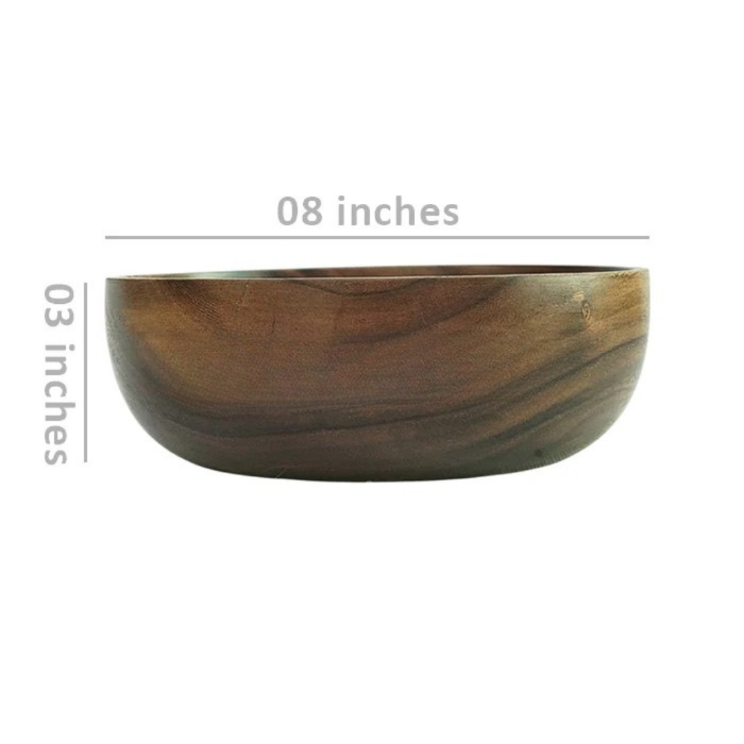Medium Wooden Bowl 8"