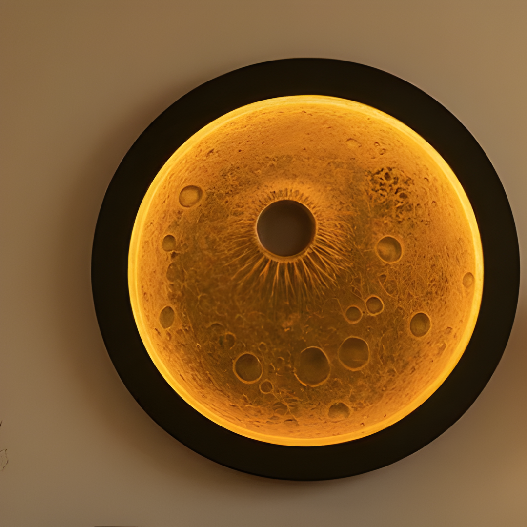 Modern LED Moon Wall Light Decor With Remote Light changing options(Dimensions 18*18 Inch)