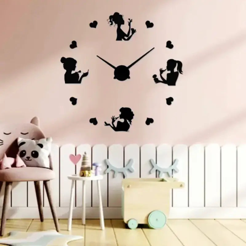 BB Bargain Bazzar Wall Clock 3D 28*28 inch Wooden Watch DIY Design Decoration Quartz Numeric For Home Decor Living Room And Offices And For Gifts