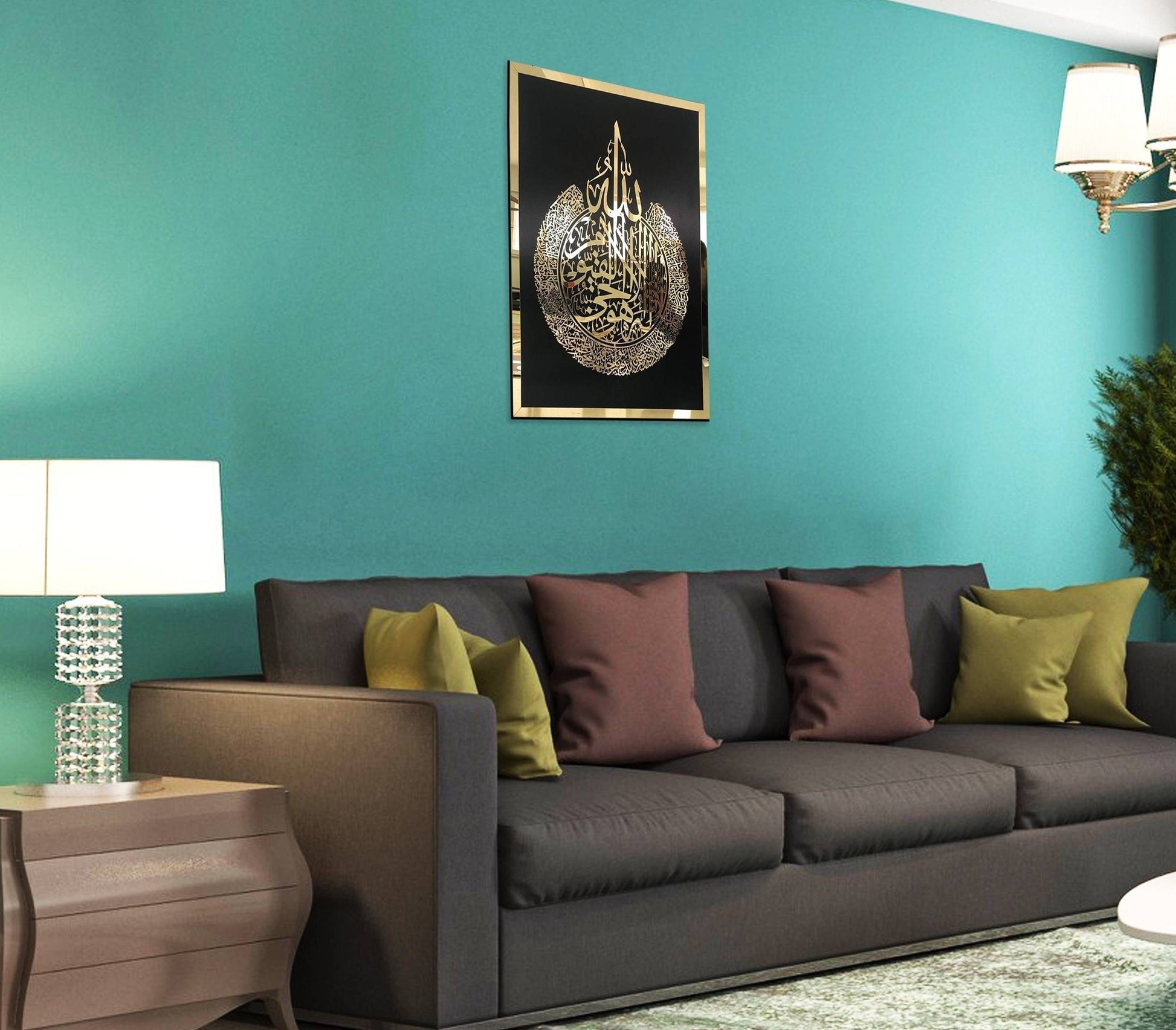 Premium Acrylic Ayat ul Kursi wall art (24*18)
