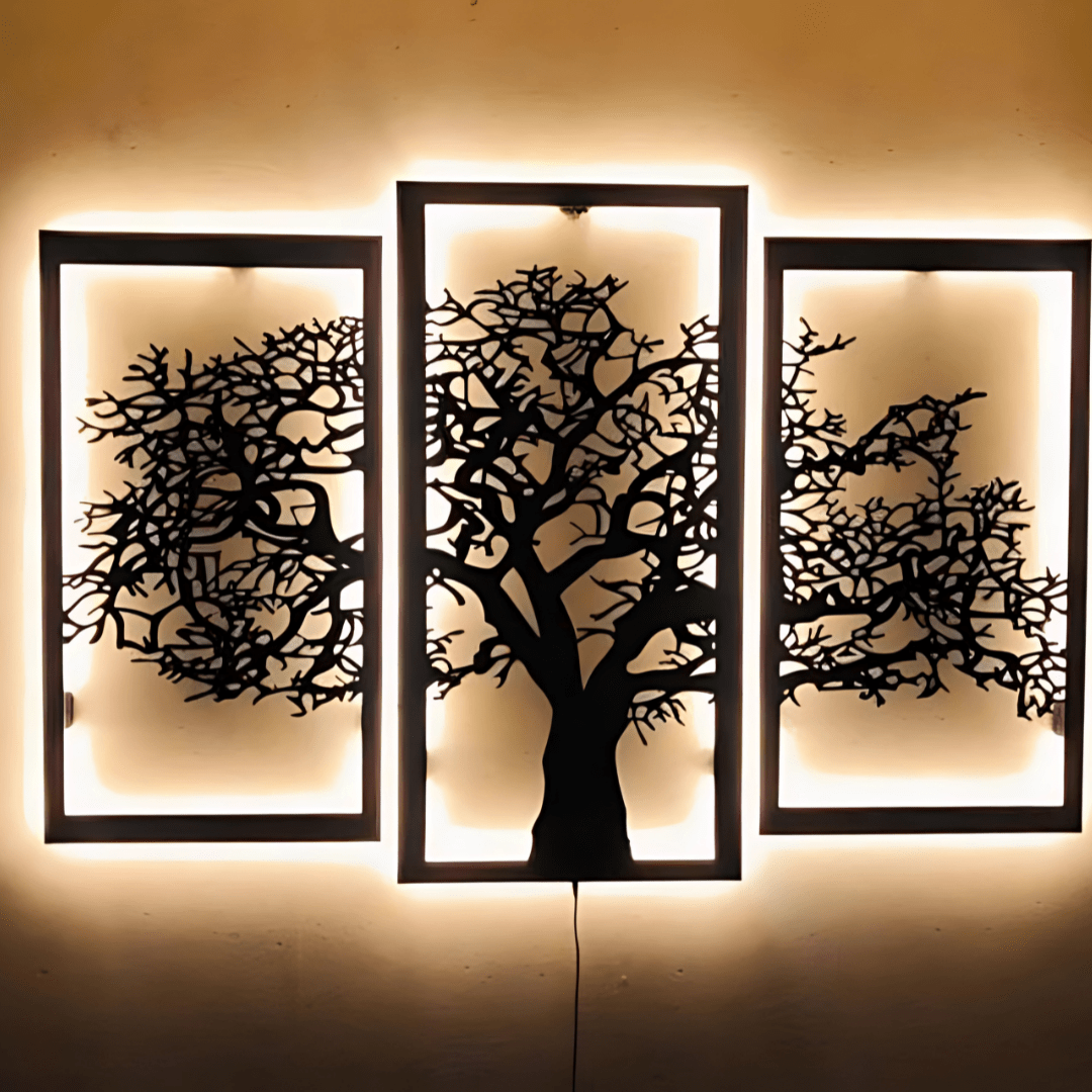 Wall Sign 3D Tree Metal Wall Decor Led - AlifdukanMini Supplier types here :)