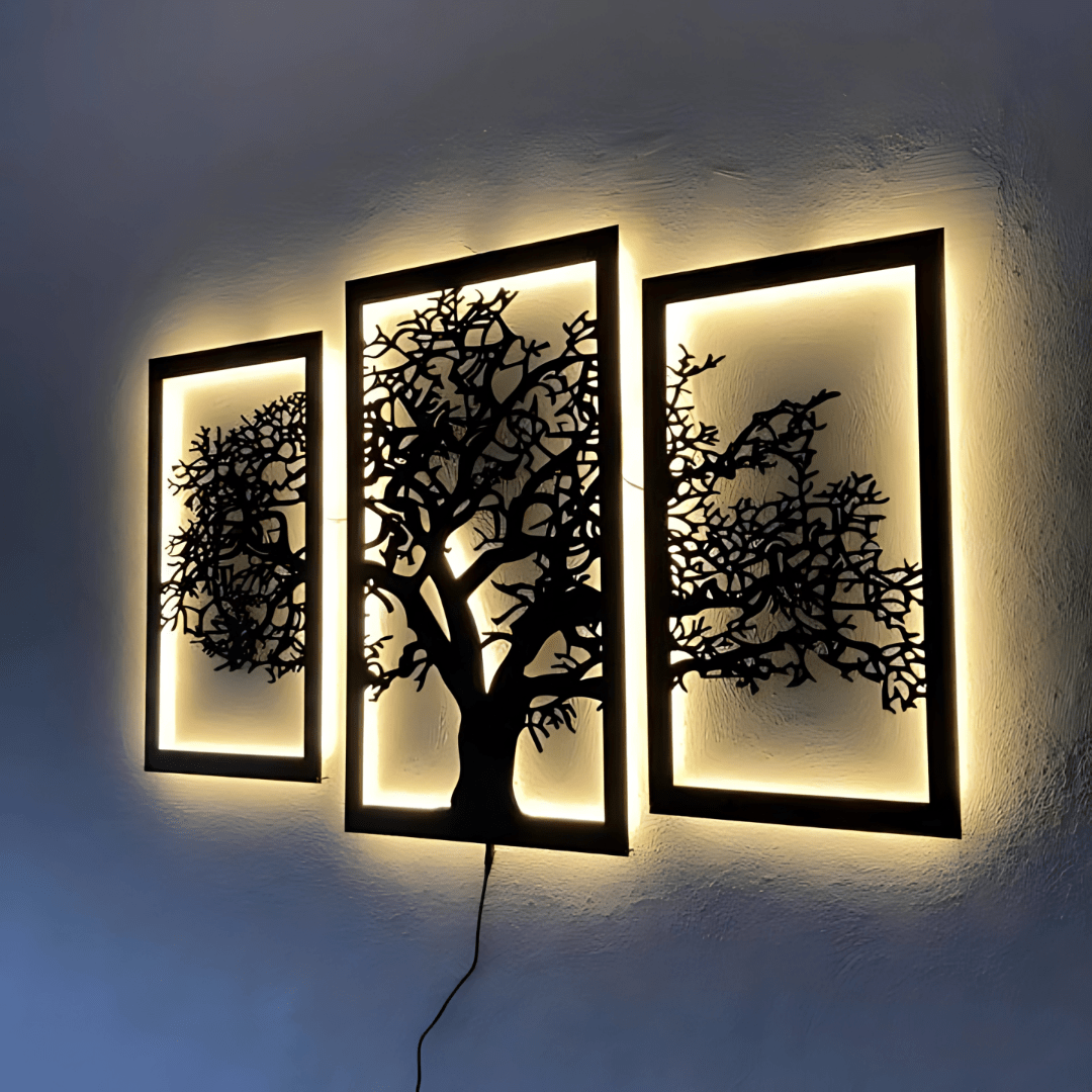 Wall Sign 3D Tree Metal Wall Decor Led - AlifdukanMini Supplier types here :)