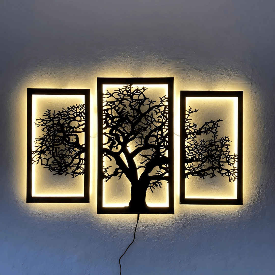 Wall Sign 3D Tree Metal Wall Decor Led - AlifdukanMini Supplier types here :)