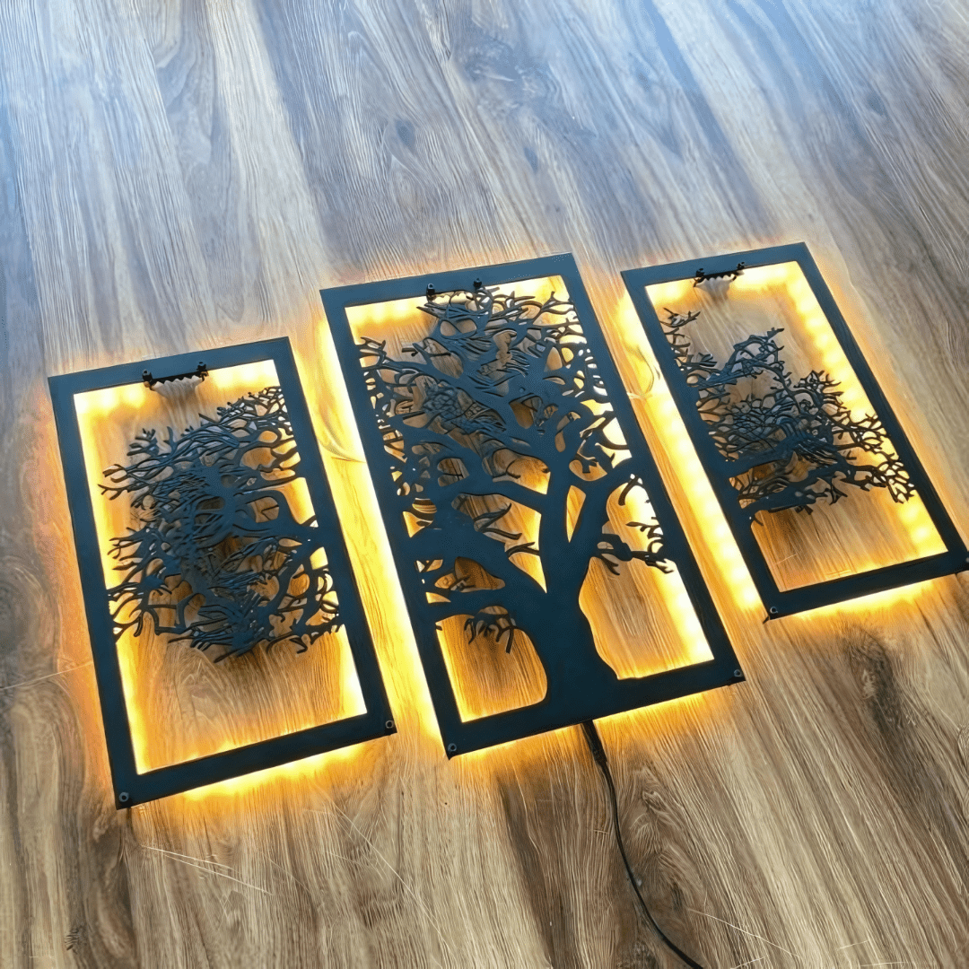 Wall Sign 3D Tree Metal Wall Decor Led - AlifdukanMini Supplier types here :)